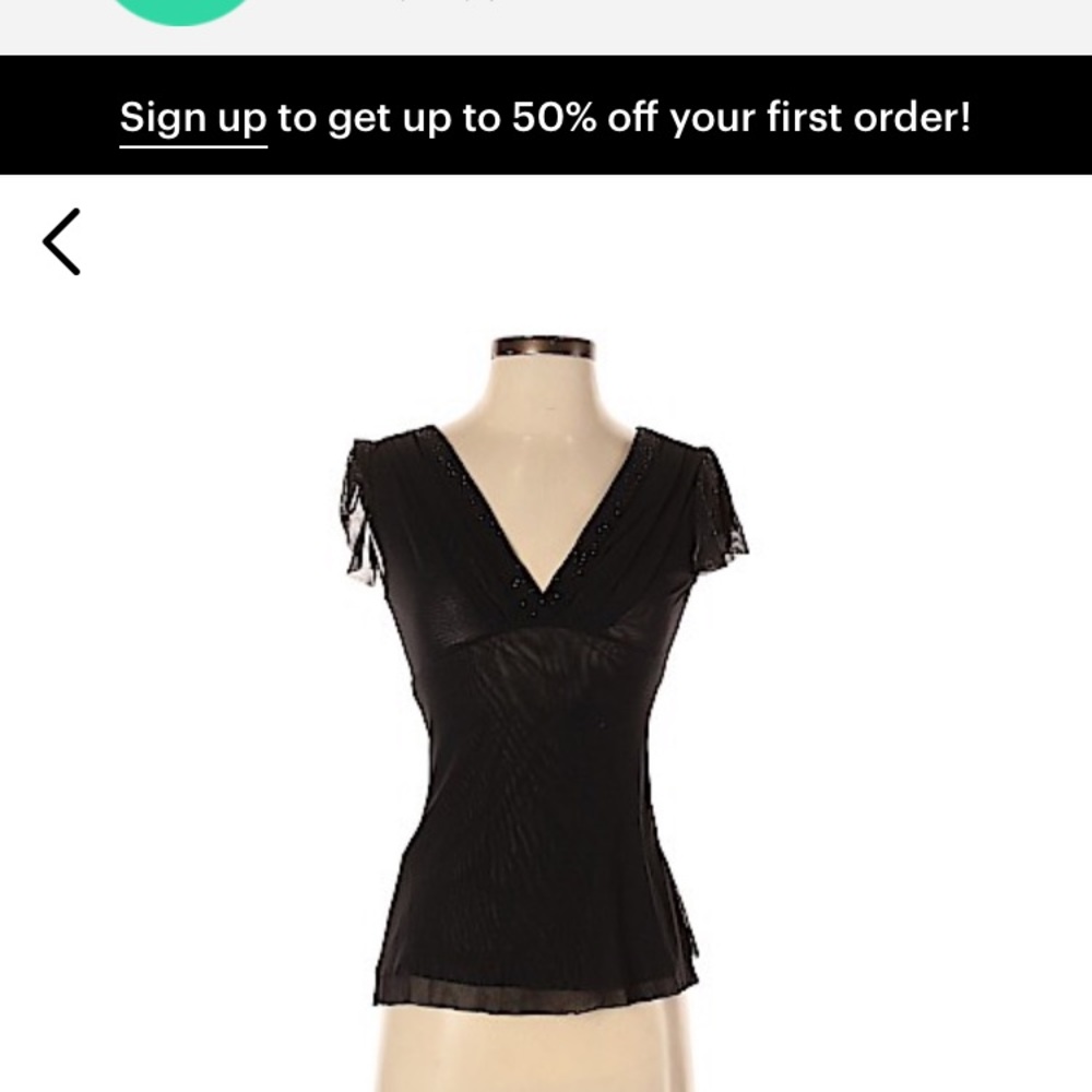Express black short sleeve top